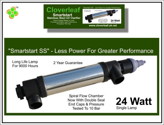 72 watt Cloverleaf Smartstart UV Pond Clarifier 