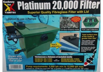 kockney koi platinum 20000 grp pond filter